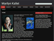 Tablet Screenshot of marilynkallet.com